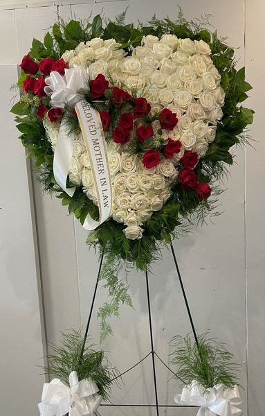 Rac's Loving White Heart from Racanello Florist in Stamford, CT