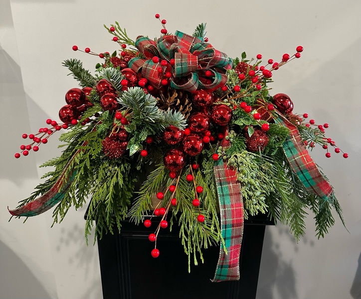 Holiday Greens Centerpiece  from Racanello Florist in Stamford, CT