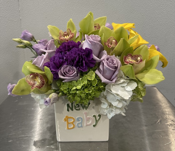 Racs New Baby Block  from Racanello Florist in Stamford, CT