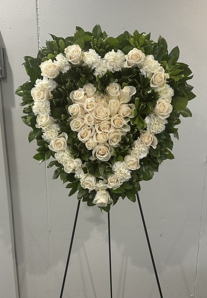 Racs White Majestic Heart from Racanello Florist in Stamford, CT