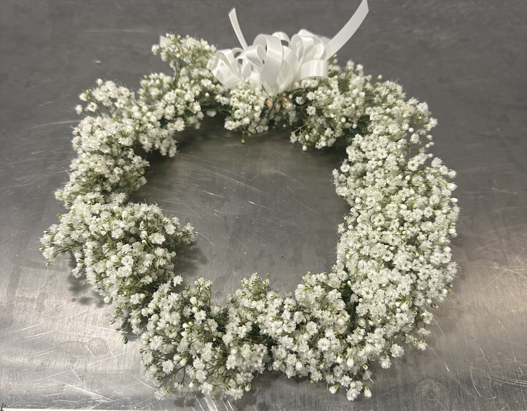 Rac's Babies Breath Crown  from Racanello Florist in Stamford, CT