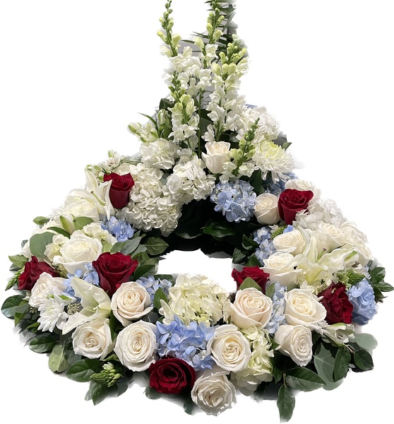 Rac's Urn Wreath  from Racanello Florist in Stamford, CT