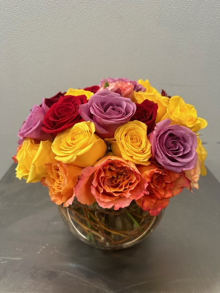 Rac's Mixed Rose Bowl  from Racanello Florist in Stamford, CT