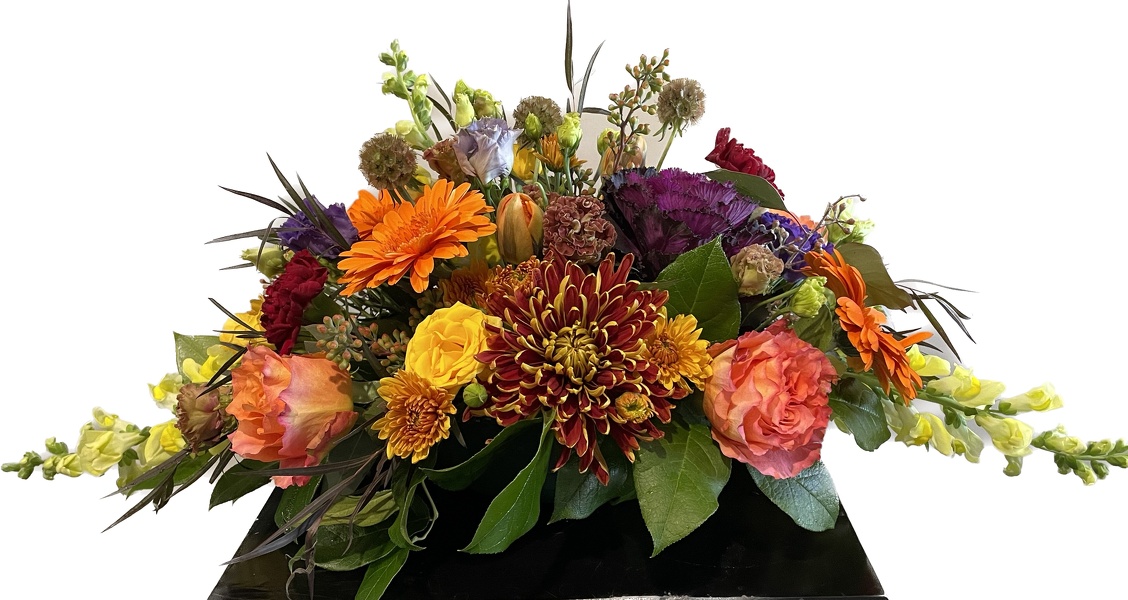 Thanksgiving Centerpiece  Oblong  from Racanello Florist in Stamford, CT