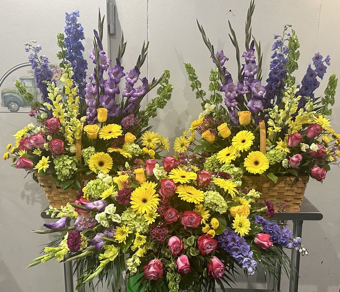 Rac's Colorful Basket Package  from Racanello Florist in Stamford, CT